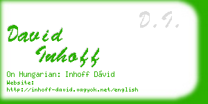 david inhoff business card